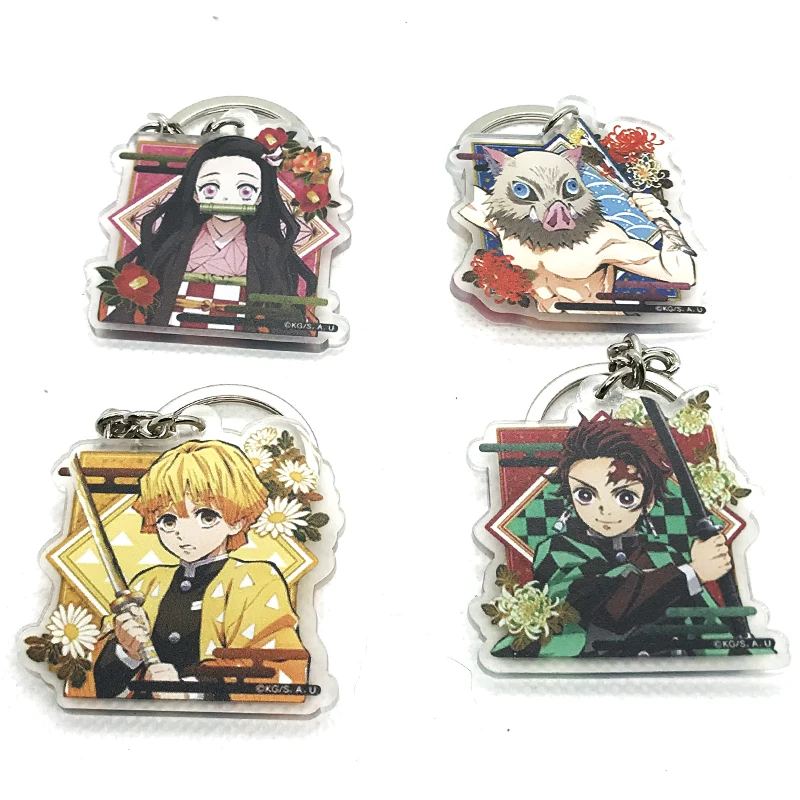 Японское аниме Demon Slayer: Kimetsu no Yaiba Kamado Tanjirou Nezuko косплей брелок подставка фигурка