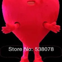 Чистый Красное сердце с надписью Love талисмана для взрослых Размеры романтические валентинки День рождения карнавальный талисман костюм подходит SW1197