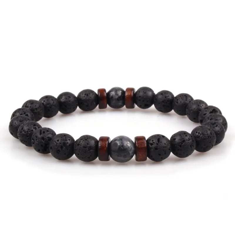 

GVUSMIL Men Bracelet Natural Bead Tibetan Buddha Bracelet chakra Lava Stone Diffuser Bracelets Men Jewelry gift Drop Shipping