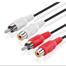 LBSC RCA Extension Cable (10 Feet) 2RCA Audio Extender Adapter Cable Coupler Male to Female Dual Red/White Connector
