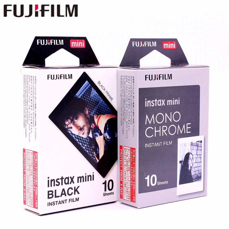 Оригинальная монохромная пленка Fujifilm Instax Mini8 10 шт. черная фотопленка для Mini 8 9 25 70