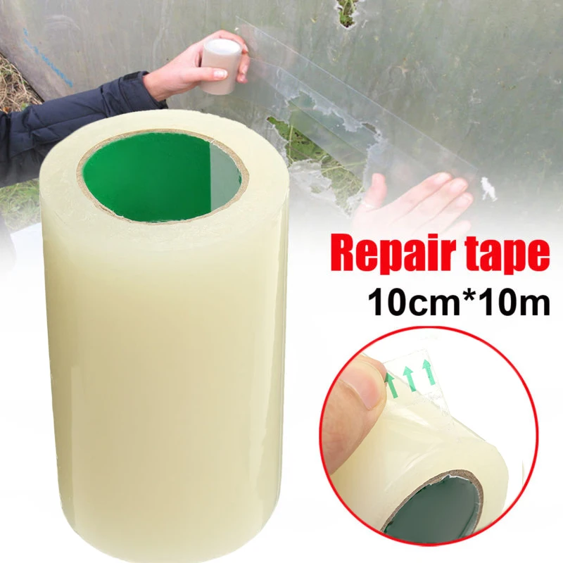 

1PC 10cm*10M Plastic Vegetable Greenhouse Repair Film Tape Garden Orchard Farmland Greenhouse Shed Protect Tools Transparent