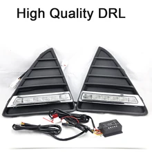 ECAHAYAKU Matt style E4 12V LED Car DRL daytime running lights fog lamp with turn off and dimming Relay for Ford Focus 3 2012-14 ECAHAYAKU Matt style E4 12V LED Car DRL daytime running lights fog lamp with turn off and dimming Relay for Ford Focus 3 2012-14