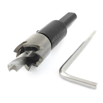 

NFLC-Black HSS Shaft 5mm Twist Drill Bit 13mm Cutting Tool Hole Saw with Hex Wrench
