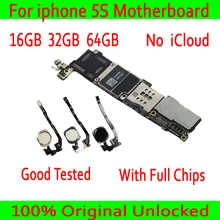 16 ГБ 32 г 64 г Бесплатная iCloud для iphone 5S материнская плата, 100% Оригинал разблокирован для iphone 5S материнская плата с сенсорным ID/без сенсорного ID