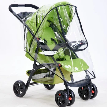 

LoveCCD Stroller Accessories Waterproof Rain Cover Transparent Wind Dust Shield Zipper Open for Baby Strollers Rainco