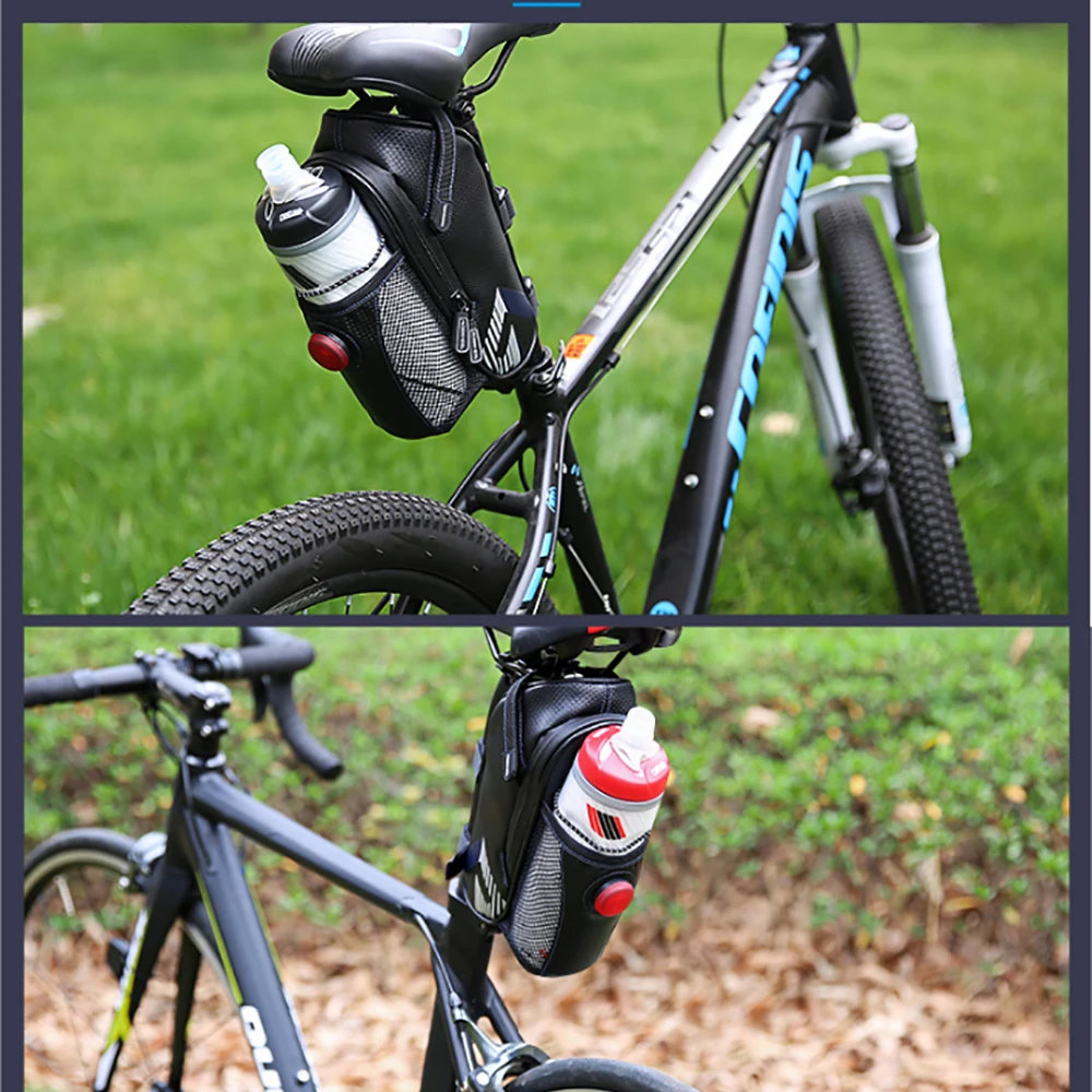 Perfect ROSWHEEL Bicycle Bag Rainproof Saddle Bag Outdoor Cycling Mountain Bike Back Seat Tail Pouch Maintenance Tool Bags with Tailligh 7