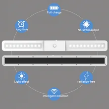 Горячая 20 светодиодов беспроводной PIR датчик движения светильник интеллектуальная инфракрасная лампа Ночной светильник s для шкафа шкаф TI99