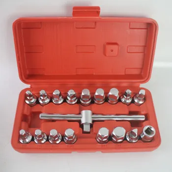 

18pcs Oil Drain Screw Sets Oil Pan Screw Socket Wrench Bottom of The Oil Screw