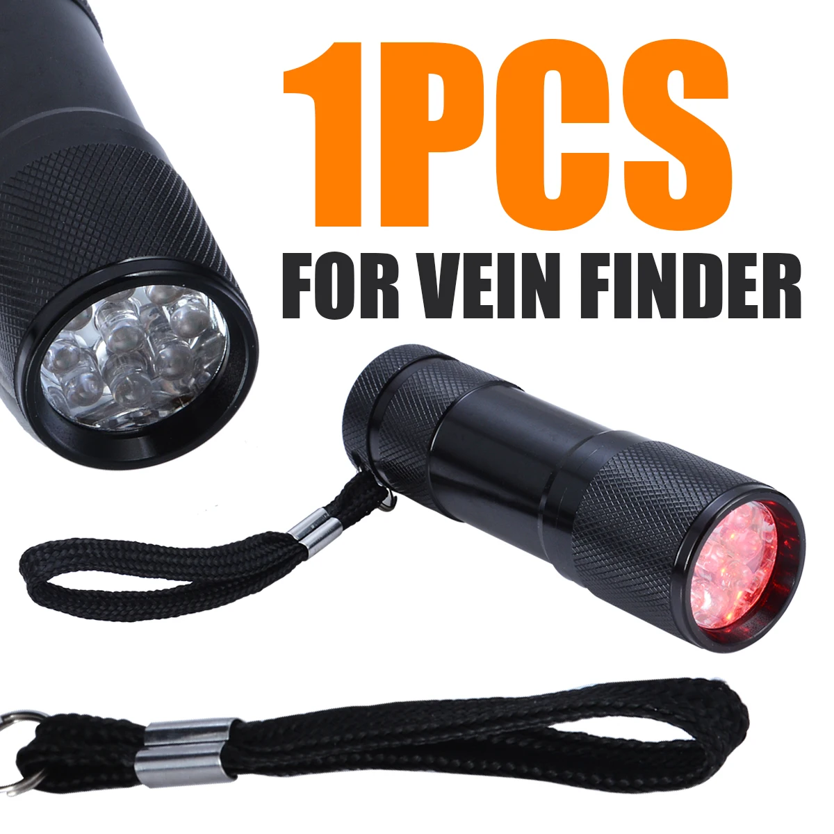 1pc Professional Vein Finder Infrared Venography Venous Searcher Flashlight Red Light Vein Transilluminator
