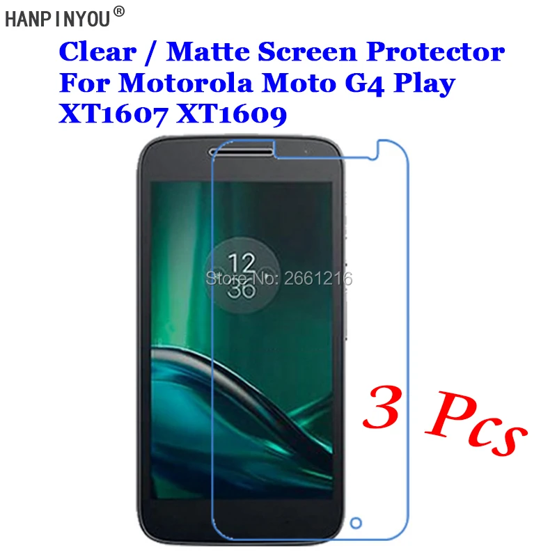 3 шт./лот для Motorola Moto G4 Play XT1607 5 0 дюйма HD Прозрачная/Антибликовая матовая защитная