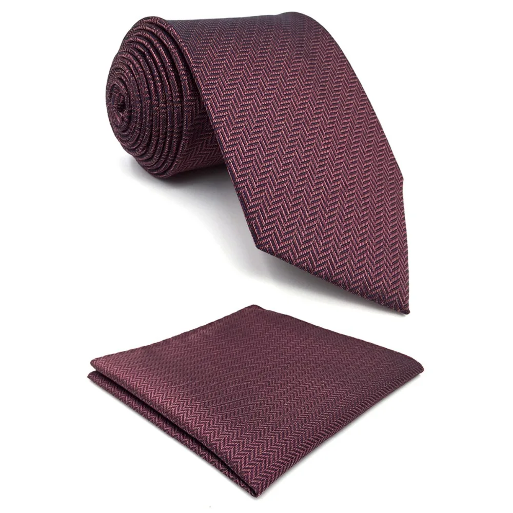 

D33 Solid Purple Silk Tie for Men Classic Wedding Extra Long Necktie for Suit