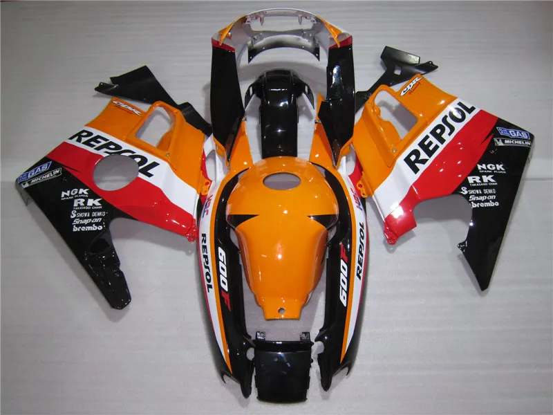 Fullset ABS Обтекатели наборы для Honda Repsol orange 1993 1994 CBR600 F2 1991 1992 CBR 600 F2 92 93 CBR600 F 91 94 обтекатель комплект+ светло-коричневый