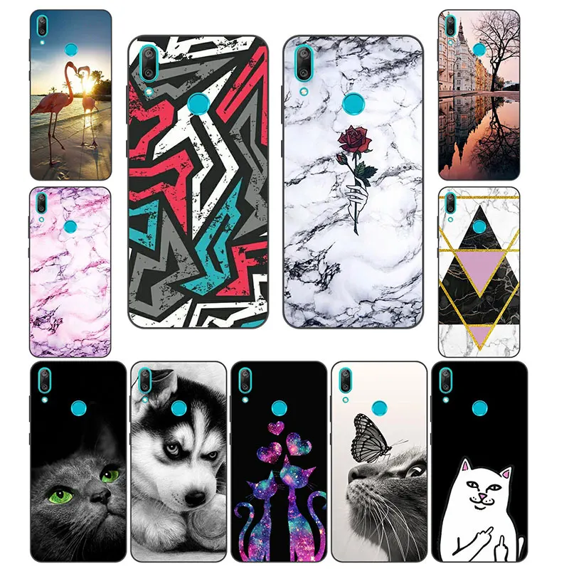 

Huawei Y6 2019 Case Huawei Y6 2019 Silicon Cover Soft Phone Case Huawei Y6 Pro 2019 MRD-LX1 MRD-LX1F Y 6 Prime Y6Prime Case
