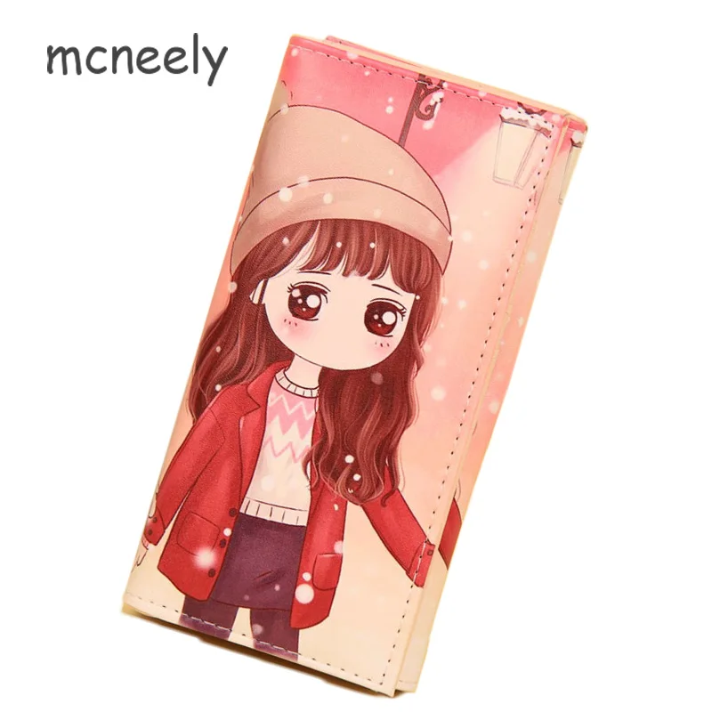 

2019 Best Selling Long Wallet Womens Wallets And Purses High Quality Money Bag Cute Gift For Students Two Fold Purse Carteira