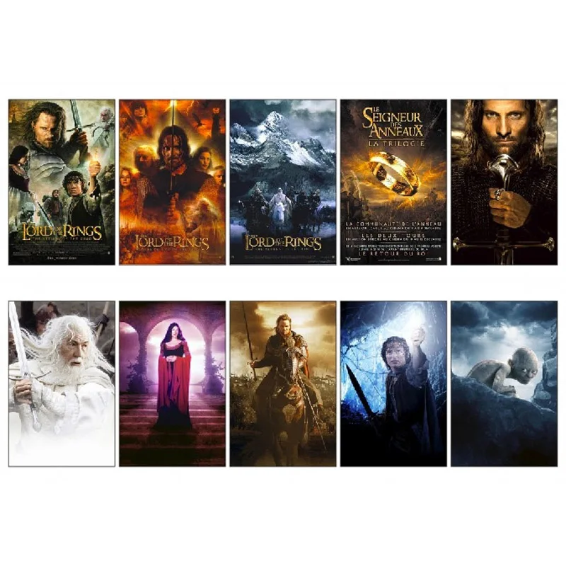 

10 pcs/lot The Lord of the Rings: The Return of the King Movie Poster Souvenir Card Scrapbook Sticker Bus ID Card Stickers 1150