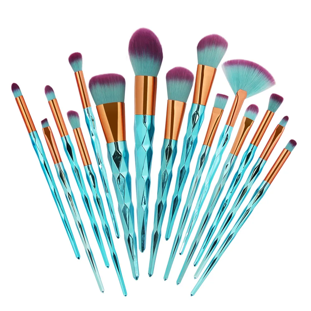 

New Arrival 15 Colorful Face Makeup Brush Eye Shadow Contour Eye & Lip Makeup Brush Set brochas maquillaje 40*