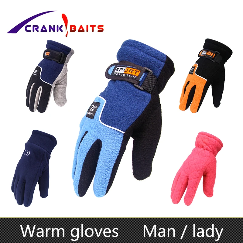 

CRANK BAITS Winter Adjustable Fishing Gloves Men Women Full Finger Anti-Slip Warmth Outdoor Sport Windproof Fishing Equipment