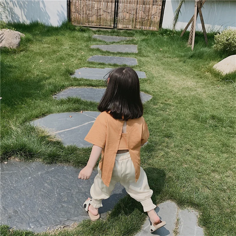 

2019 New Arrival Summer Girls Backless T Shirt Short Sleeve Fashion Girls Top Tees 1-6 Years