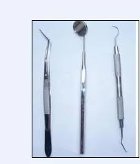 

3PCS Probe & Mirror With Handle & Tweezers Can be High Temperature Disinfected Dental Instrument