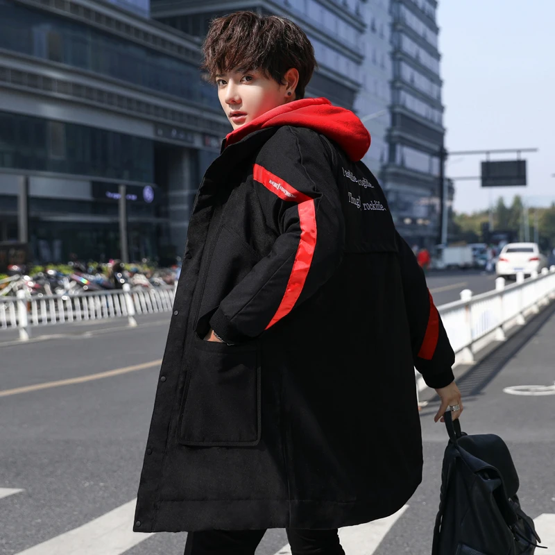 

2019 Winter Thick Winter Men Puffer Warm Coat Outwear Mens Coats Jackets Hooded Collar Loose Clothes Chaqueta Hombre Invierno