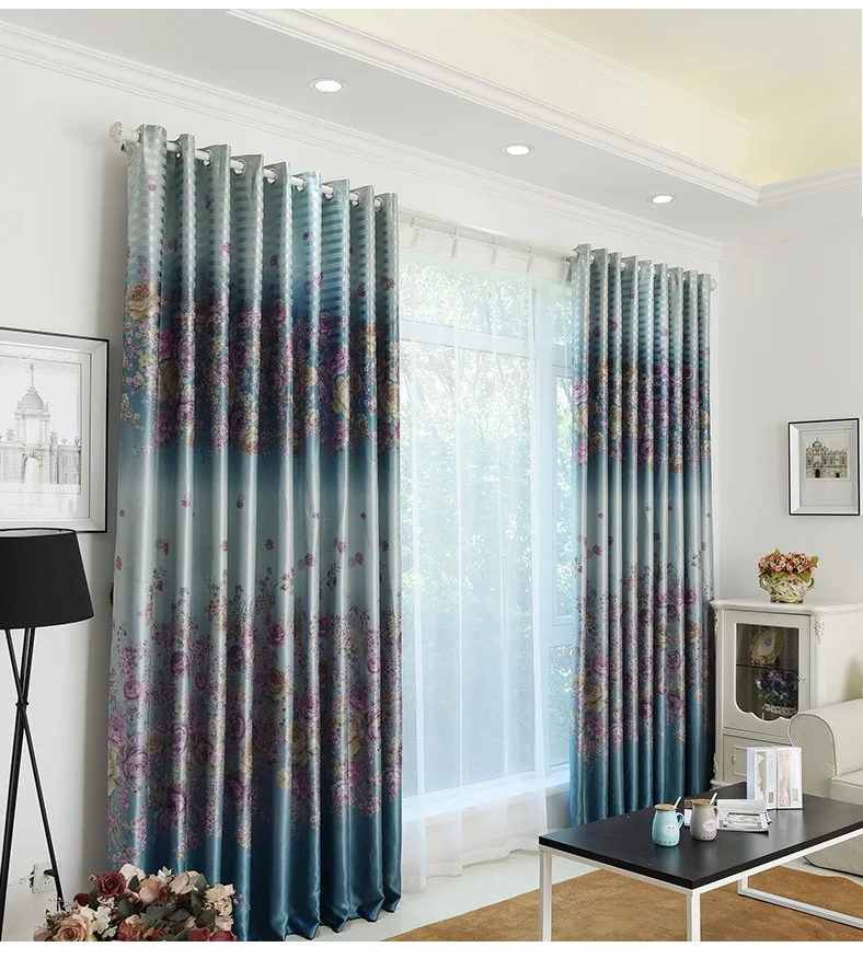 Elegant luxury Curtain finished /upscale Blackout curtains finished-in