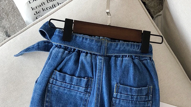 Calças de Brim Casual com Cintura Nova Primavera Outono Item Menina Esportes Calça Jeans 2020 13 Cheap Jeans