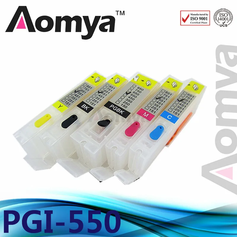Пустой многоразовый чернильный картридж для PGI-550/551 Canon PIXMA MG5450/PIXMA iP7250/PIXMA MG6350