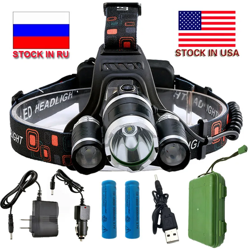 Zk20 13000lm 4 Modes T6 Led Headlamp 18650 Rechargeable Battery Zk20 13000lm 4 Modes T6 Led Headlamp 18650 Rechargeable Battery Light Flashlight Waterproof Outdoor Lighting Stock In Us Ru