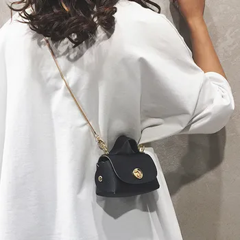

New Small Bag Woman newest 2019 PU trend Shoulder Messenger flap Korean Bag Handbags Simple Chain Small cute women's Bag