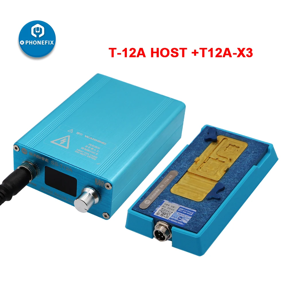 3 في 1 SS T12A الهاتف طبقات مزدوجة مجلس قبل التدفئة محطة إعادة العمل آيفون X XS ماكس اللوحة إصلاح desolding-في أطقم أدوات كهربائية من أدوات على