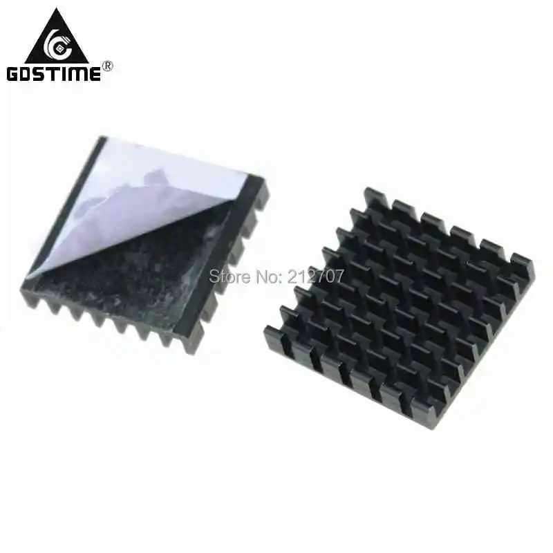 heatsink 25x25x5mm black(7)