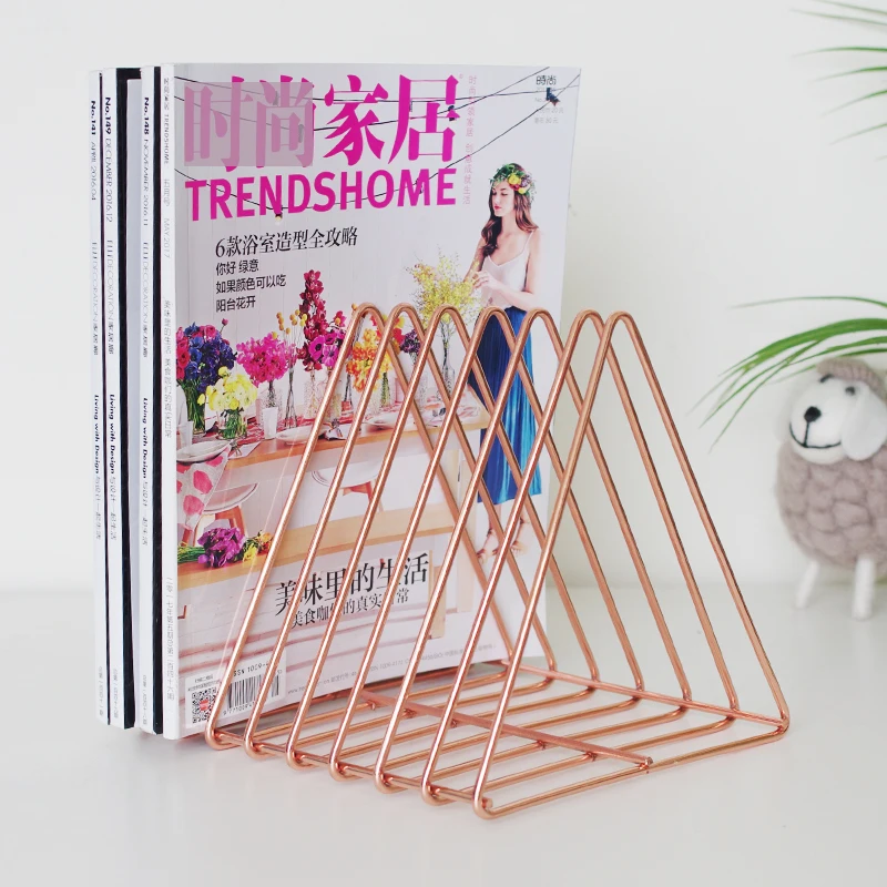 صحيفة و مجلة رف الحديد سطح المكتب تخزين الرف الثلاثي الرف ملف مجلة تخزين رفوف