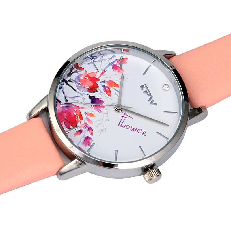 High Quality Fashion Leather Strap Rose Gold Women Watch Casual Love Heart Quartz Wrist Watch Women Dress Ladies Luxury Watches