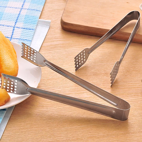 BBQ Tongs Handle Kitchen Tongs Lock Design Barbecue Clip Clamp