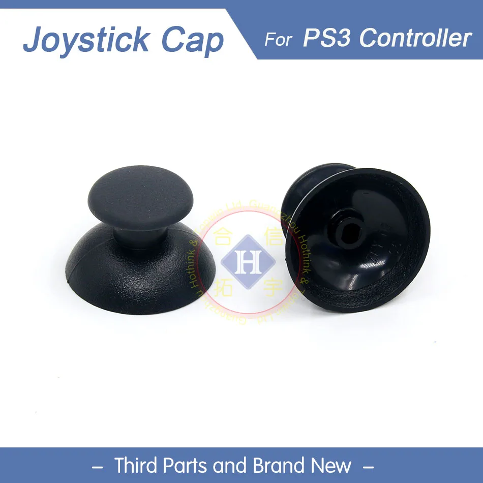 

HOTHINK New Replacement 2pcs/lot black 3D joystick analog Thumb stick cap for PS3 controller Dualshock 3