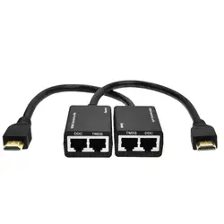 Landfox 2018 Новый HDMI по RJ45 Cat5e Cat6 LAN Ethernet балун Extender Ретранслятор до 100ft1080p В наличии дропшиппинг