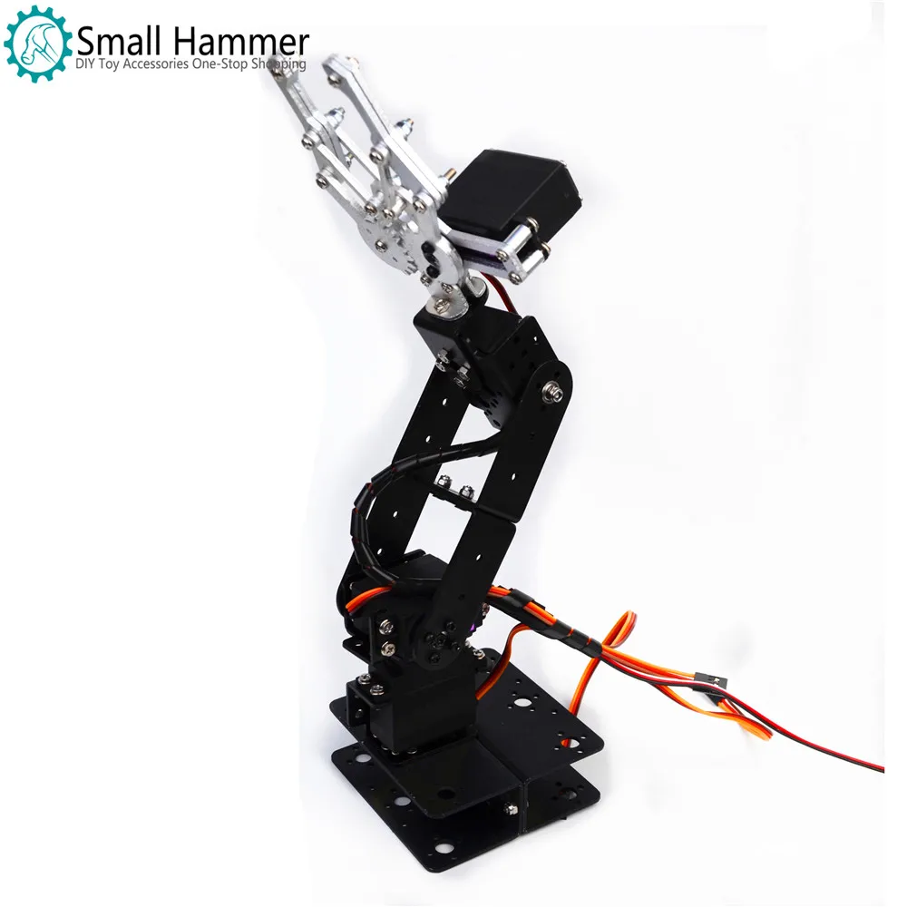 New 4 DOF Mechanical Robotic Arm Steering Gear Bracket Claw Robot DIY Kit