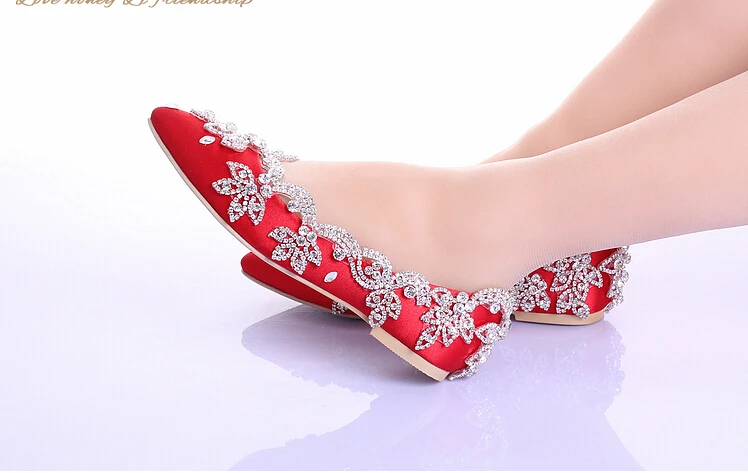 Hot 2017 New White Wedding Shoes No Heels With Rhinestones 2017 New White Wedding Shoes No Heels With Rhinestones Champagne Zero Heel Prom Party Celebrity Red Bridal Shoe In Women S Pumps From On