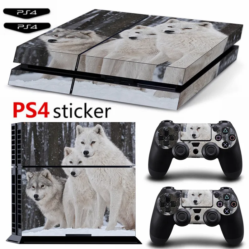 

White Wolf Ps4 Sticker Vinyl Cover Decal PS4 Skin for PS4 Console and 2 Controllers