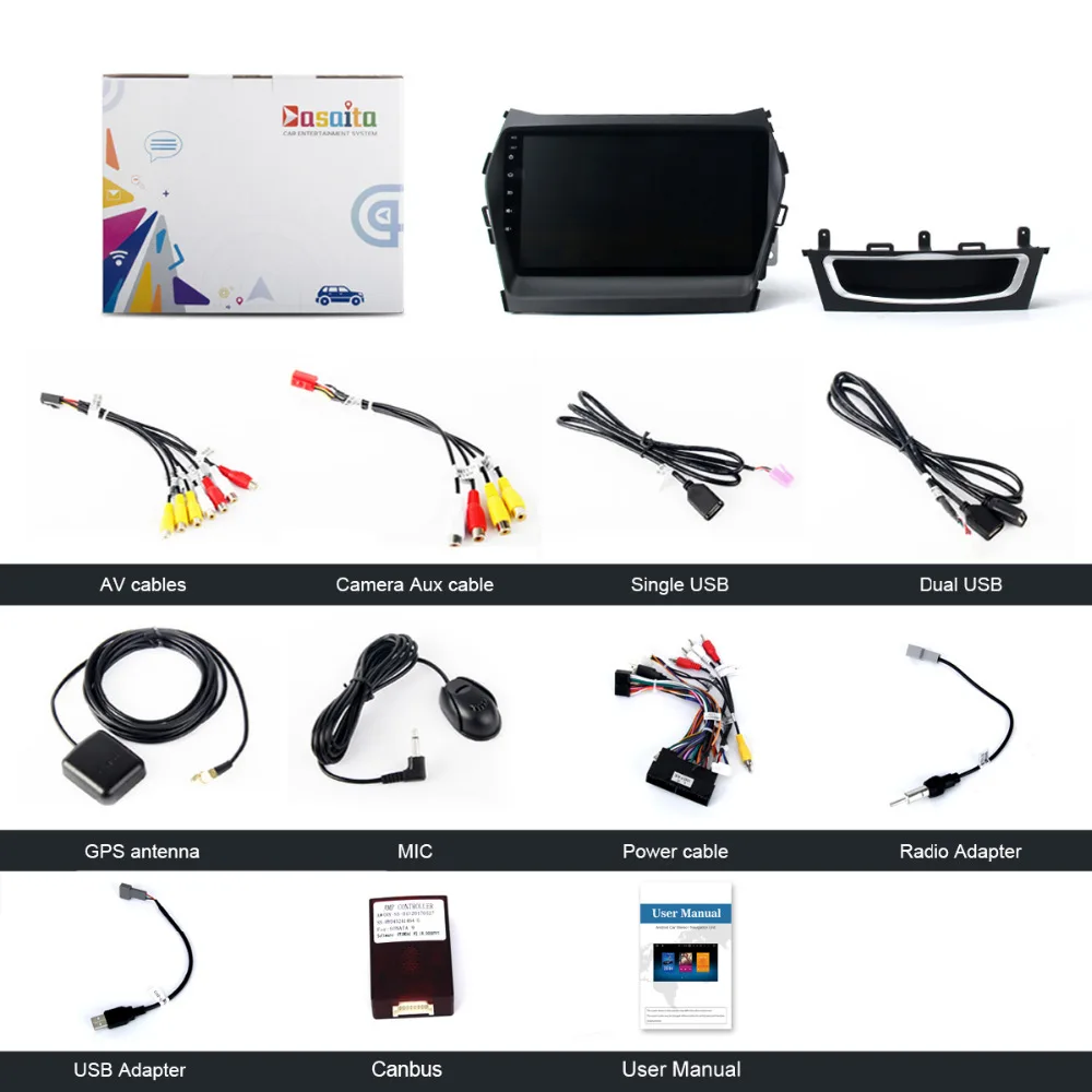 Perfect Car Multimedia Din Android 9.0 GPS for Hyundai IX45 Santa Fe Auto-radio For Hyundai Santa fe IX45 head unit 4Gb+32Gb 8-Core 4 Perfect Car Multimedia Din Android 9.0 GPS for Hyundai IX45 Santa Fe Auto-radio For Hyundai Santa fe IX45 head unit 4Gb+32Gb 8-Core 4