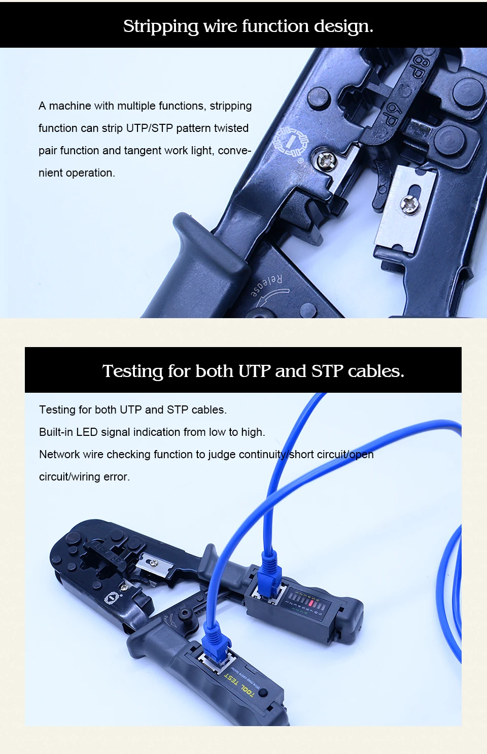 2 в 1 RJ45 сетевой кабель LAN щипцы плоскогубцы режущий инструмент Кабельный тестер Кабельные плоскогубцы 6 P/8 P инструмент для резки проводов тестовые обжимные плоскогубцы