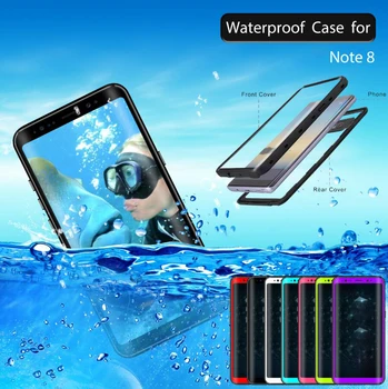 

Snowproof Waterproof Diving Photograph Case Cover for Samsung Galaxy Note 8 Mobile phone Water proof cases