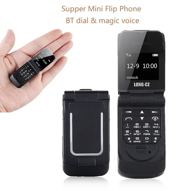 Best Price Long-cz Mini Flip Plastic Phone Extra Light Smallest Size Bluetooth Dial Magic Voice Changer SOS Fast Dial Single Sim BT Music