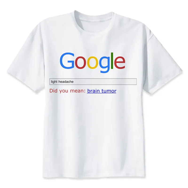 Google TShirt men boy Summer O Neck white youth t shirt casual white print font b