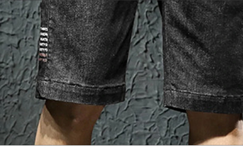Knee Man Shorts Bermuda Jean Breeches Men  (16)