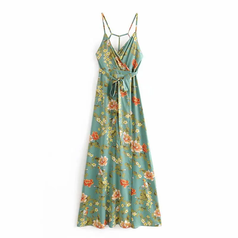 

Bell 60-6049 European and American Fashion Wind Printed Suspended Dresses