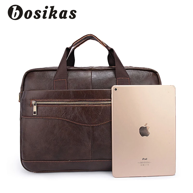 BOSIKAS Genuine Leather Bag Men Fashion Leather Men's Briefcase Laptop Handbags Men Messenger Bags Shoulder Soft Handle Bags BOSIKAS Genuine Leather Bag Men Fashion Leather Men's Briefcase Laptop Handbags Men Messenger Bags Shoulder Soft Handle Bags