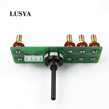 Lusya 2 канала 3-скоростной аудио входом электрораспределительной коробкой многопозиционного переключателя LORLIN-UK поршневое кольцо из медно-покрытая серебром переключать источник для аудио DIY A10-009
