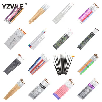 YZWLE 21 Different Styles DIY Nail Art Acrylic UV Gel Design Brush Painting Drawing Pen Tips Tools Kit (T22-41)